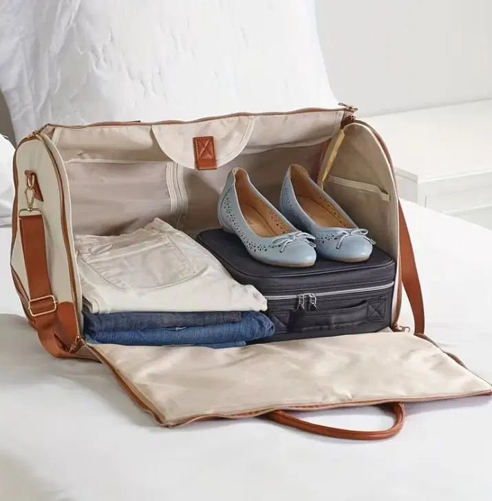 Convertible Garment Bag for Travel - 2 in 1 Hanging Suitcase & Large Duffle for Women